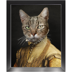 EARL E. BYRD - Renaissance Inspired Custom Pet Portrait Framed Satin Paper Print