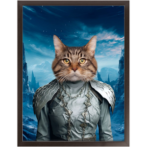 WHITE BALKER - Game of Thrones & House Of Dragons Inspired Custom Pet Portrait Framed Satin Paper Print