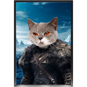 NIGHT'S BLOTCH 2 - Game of Thrones & House Of Dragons Inspired Custom Pet Portrait Framed Satin Paper Print