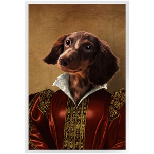 Queen Tisenshal - Royalty & Renaissance Inspired Custom Pet Portrait Framed Satin Paper Print