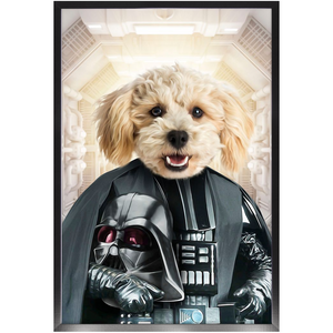 Bath Evader - Darth Vader & Star Wars Inspired Custom Pet Portrait Framed Satin Paper Print