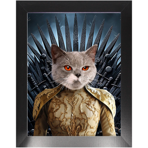 THE BONEROOM 7 - Game of Thrones & House Of Dragons Inspired Custom Pet Portrait Framed Satin Paper Print