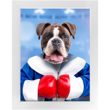 Load image into Gallery viewer, Underdog- Boxing &amp; Sports Inspired Custom Pet Portrait Framed Satin Paper Print