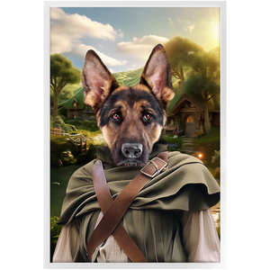 PAWS & PIPEWEED - Lord of the Rings Inspired Custom Pet Portrait Framed Satin Paper Print