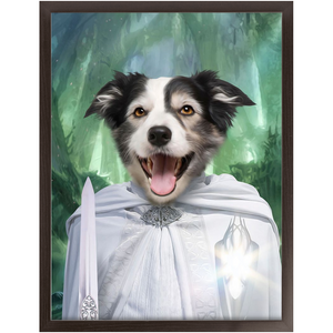 Whizzing Past - Lord of the Rings Inspired Custom Pet Portrait Framed Satin Paper Print