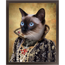 Load image into Gallery viewer, Countess Crows - Renaissance Inspired Custom Pet Portrait Framed Satin Paper Print