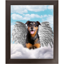 Load image into Gallery viewer, Silver Angel - Heavenly Angels Inspired Custom Pet Portrait Framed Satin Paper Print