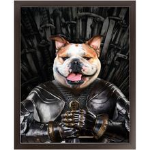 Load image into Gallery viewer, Sir Lixalot - Game Of Thrones Inspired Custom Pet Portrait Framed Satin Paper Print