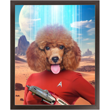 Load image into Gallery viewer, OH HOORAY - BEAMING DOWN - Star Trek Inspired Custom Pet Portrait Framed Satin Paper Print