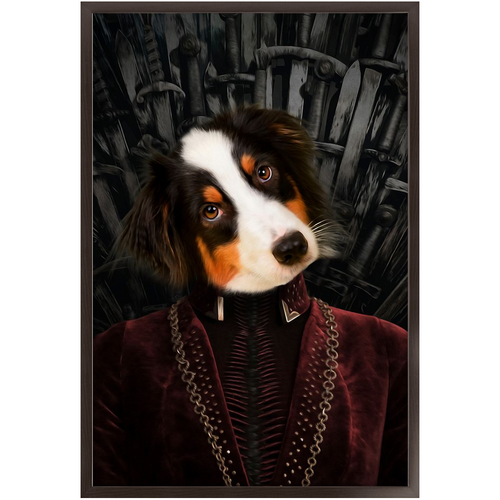 Dragon The Chain - Game of Thrones Inspired Custom Pet Portrait Framed Satin Paper Print