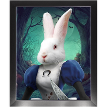 Load image into Gallery viewer, Malice In Chains - Evil Alice and Alice in Wonderland Inspired Custom Pet Portrait Framed Satin Paper Print