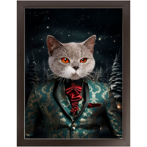 CHRISTMAS CRACKER 7 - Christmas Inspired Custom Pet Portrait Framed Satin Paper Print