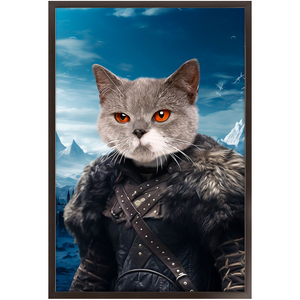 NIGHT'S BLOTCH 2 - Game of Thrones & House Of Dragons Inspired Custom Pet Portrait Framed Satin Paper Print