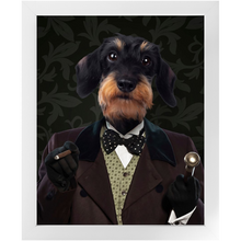 Load image into Gallery viewer, Polka Face - Art Deco Inspired Custom Pet Portrait Framed Satin Paper Print