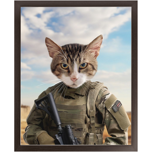 OPERATION FREEBONE - Military Marine Inspired Custom Pet Portrait Framed Satin Paper Print