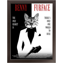 Load image into Gallery viewer, FURFACE Movie Poster - Scarface Inspired Custom Pet Portrait Framed Satin Paper Print