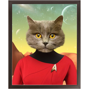 Oh Hooray - Star Trek Inspired Custom Pet Portrait Framed Satin Paper Print
