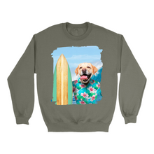 Load image into Gallery viewer, Apparel-DTG-Sweatshirt-Gildan-18000-M-MilitaryGreen-Unisex-CF-20250126173418946