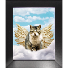 Load image into Gallery viewer, Golden Angel - Heavenly Angels Inspired Custom Pet Portrait Framed Satin Paper Print