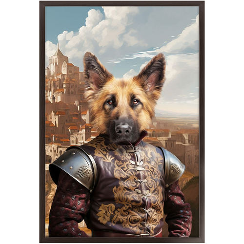 BESTEROS 2 - Game of Thrones & House Of Dragons Inspired Custom Pet Portrait Framed Satin Paper Print