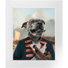 Load image into Gallery viewer, The Squashbuckler - Swashbuckler &amp; Pirate Inspired Custom Pet Portrait Framed Satin Paper Print