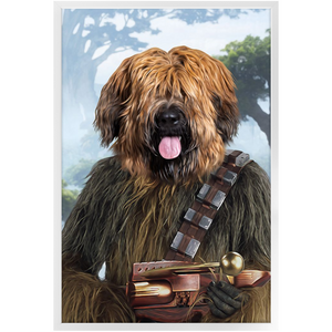 Woofie - Chewbacca & Star Wars Inspired Custom Pet Portrait Framed Satin Paper Print