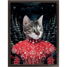 Load image into Gallery viewer, CHRISTMAS CRACKER 6 - Christmas Inspired Custom Pet Portrait Framed Satin Paper Print