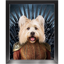 Load image into Gallery viewer, THE BONEROOM 5 - Game of Thrones &amp; House Of Dragons Inspired Custom Pet Portrait Framed Satin Paper Print