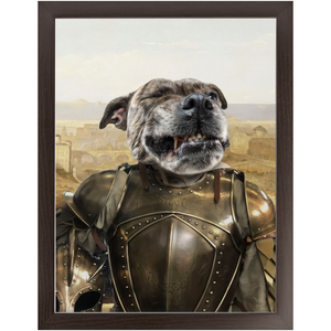 General Mayhem - Renaissance Inspired Custom Pet Portrait Framed Satin Paper Print