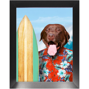 GNARLY - Custom Pet Portrait Framed Satin Paper Print