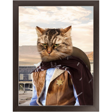 Load image into Gallery viewer, High Loon - Cowboys, Sheriff &amp; Wild West Inspired Custom Pet Portrait Framed Satin Paper Print