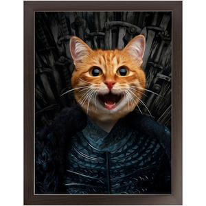 Winters Tail - Game of Thrones Inspired Custom Pet Portrait Framed Satin Paper Print