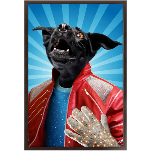 Eat It - Michael Jackson Inspired Custom Pet Portrait Framed Satin Paper Print