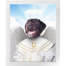 Load image into Gallery viewer, Harping On - Heavenly Angels Inspired Custom Pet Portrait Framed Satin Paper Print