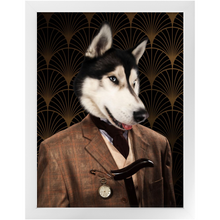 Load image into Gallery viewer, Dappers - Art Deco Inspired Custom Pet Portrait Framed Satin Paper Print