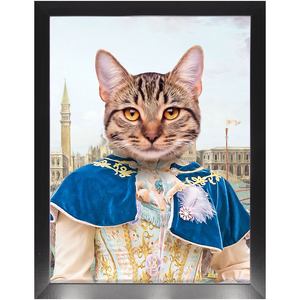 The Furnetian - Royalty & Renaissance Inspired Custom Pet Portrait Framed Satin Paper Print