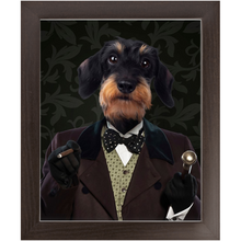 Load image into Gallery viewer, Polka Face - Art Deco Inspired Custom Pet Portrait Framed Satin Paper Print