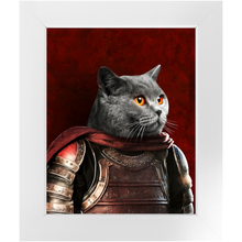Load image into Gallery viewer, Sir Tendoom - Game of Thrones Inspired Custom Pet Portrait Framed Satin Paper Print