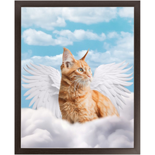 Load image into Gallery viewer, White Angel - Heavenly Angels Inspired Custom Pet Portrait Framed Satin Paper Print