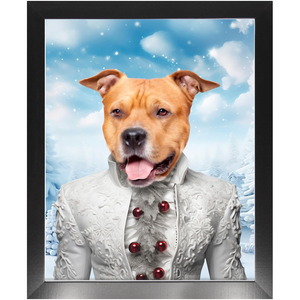 CHRISTMAS CRACKER 5 - Christmas Inspired Custom Pet Portrait Framed Satin Paper Print