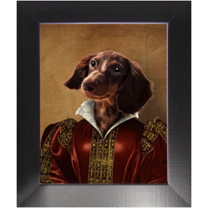 Queen Tisenshal - Royalty & Renaissance Inspired Custom Pet Portrait Framed Satin Paper Print