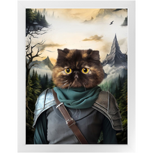 Load image into Gallery viewer, TAKING THE SCENIC ROUTE - Lord of the Rings Inspired Custom Pet Portrait Framed Satin Paper Print