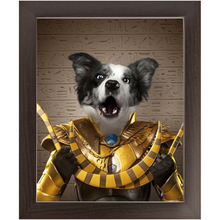 Load image into Gallery viewer, Tootencharmin - Pharaohs of Egypt Inspired Custom Pet Portrait Framed Satin Paper Print