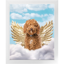 Load image into Gallery viewer, Golden Angel 2 - Heavenly Angels Inspired Custom Pet Portrait Framed Satin Paper Print