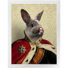 Load image into Gallery viewer, Duke E. Tout - Royalty &amp; Renaissance Inspired Custom Pet Portrait Framed Satin Paper Print
