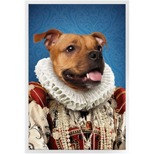 Load image into Gallery viewer, Duchess Muchess - Renaissance Inspired Custom Pet Portrait Framed Satin Paper Print