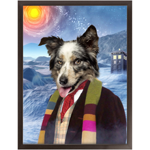 Load image into Gallery viewer, Doctor Hoot - Doctor Who Inspired Custom Pet Portrait Framed Satin Paper Print