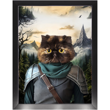 Load image into Gallery viewer, TAKING THE SCENIC ROUTE - Lord of the Rings Inspired Custom Pet Portrait Framed Satin Paper Print