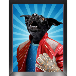 Eat It - Michael Jackson Inspired Custom Pet Portrait Framed Satin Paper Print