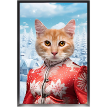 Load image into Gallery viewer, CHRISTMAS CRACKER 9 - Christmas Inspired Custom Pet Portrait Framed Satin Paper Print